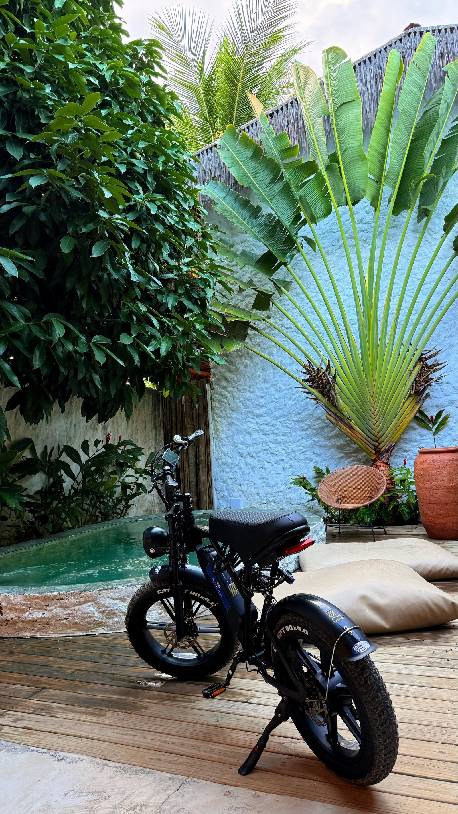 Bike em área de lazer externa